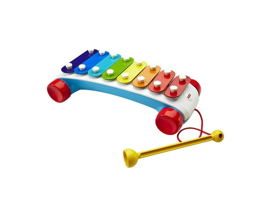 Fisher-Price Classic Xylophone Toddler Pretend Musical Instrument Pull Toy