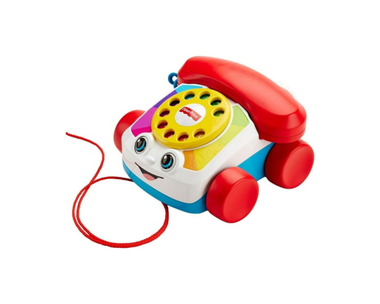 Fisher-Price Chatter Telephone Pull Toy Phone with Rotary Dial for Infant & Toddler Ages 12+ Months