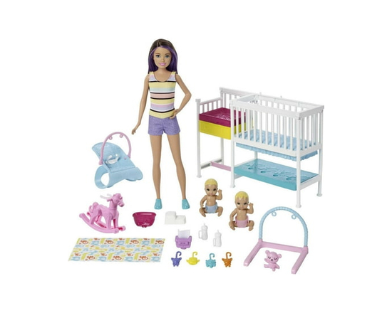 Barbie Skipper Babysitters Inc. Nap ‘n' Nurture Nursery Dolls and Playset - Standard