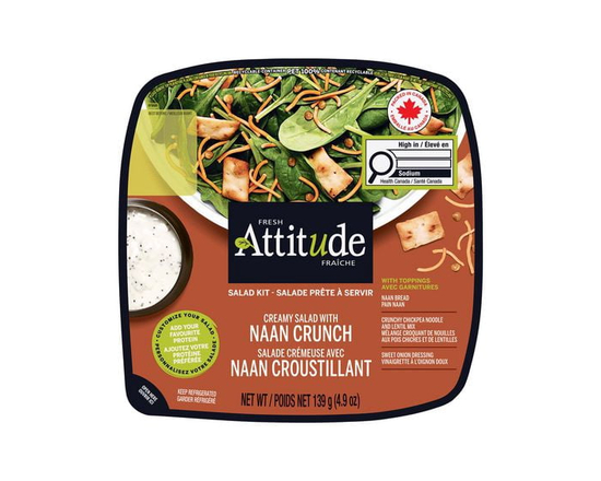 Fresh Attitude Single Salad Kit Creamy with Naan Crunch 139g