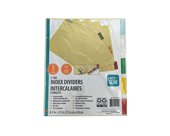 PEN+GEAR Pen + Gear Letter Size Index Dividers