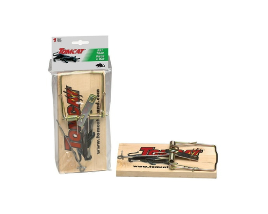 Tomcat Rat Wood Traps 1-Pack - One rat-sized trap per package; trap dimensions no