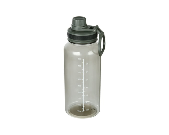 Bouteille d'eau de sport Mainstays en plastique noir à large ouverture de 34 oz avec couvercle à visser (Noir)