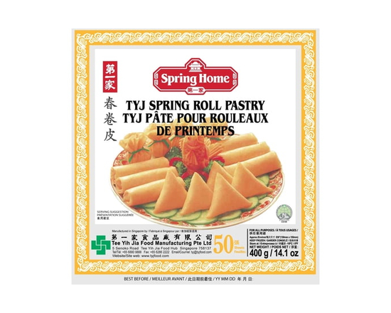 TYJ Spring Roll Pastry 6" - 6" x 50pc