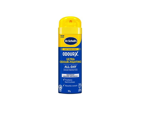 Dr. Scholl's Odour-X All Day Deodorant Spray Powder, Unscented, 133 g