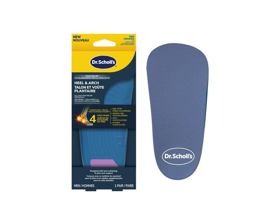 Dr. Scholl's® Heel & Arch All-Day Pain Relief Orthotics, 3/4 Length Inserts, Mens Size 8-14