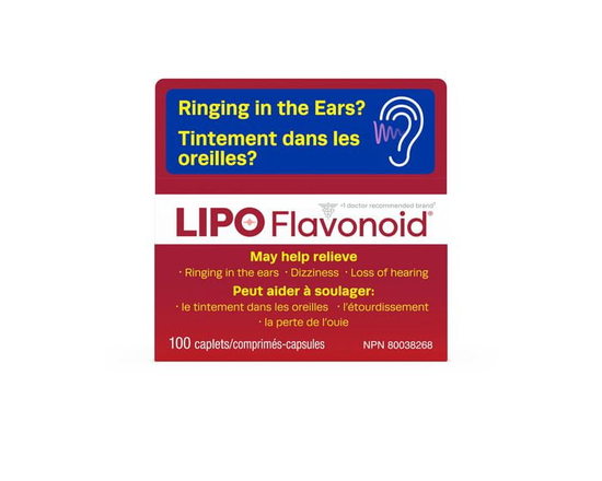 Lipo-Flavonoid Ear Health Supplement, Relief for Ear Ringing, Dizziness, Loss of hearing