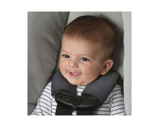 On The Goldbug Car Seat Strap Covers Reversible Grey - One Size