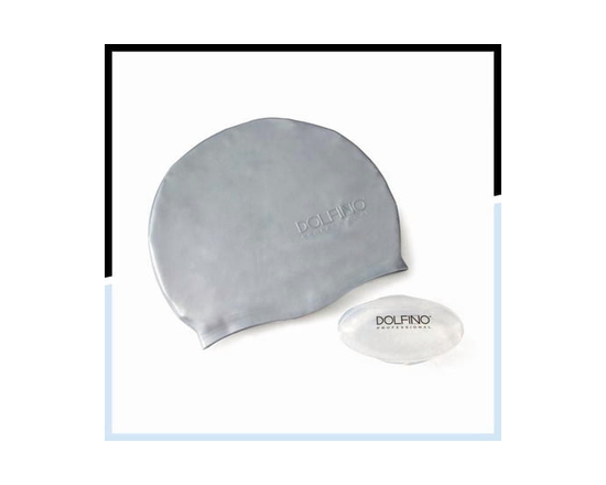 Dolfino Pro Silicone Swim Cap - Silver