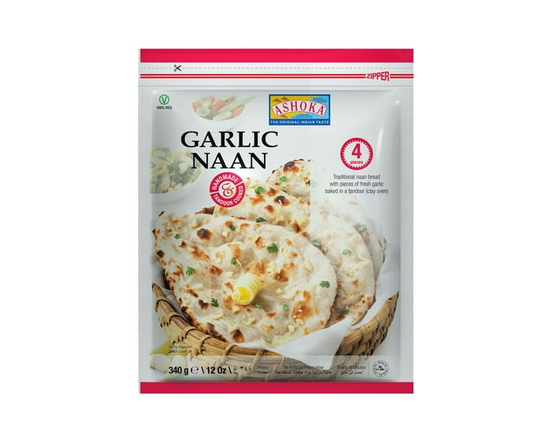 Ashoka Garlic Naan - 4 pcs - 340 gm