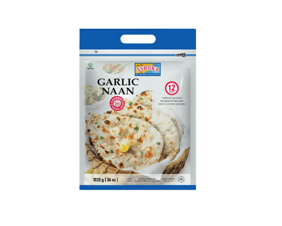Ashoka Tandoori Garlic Naan - 12 pc - 1020 grams