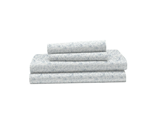 Hometrends 400 Thread Count 100% Cotton Sheet Set - Sateen (Freya Floral)