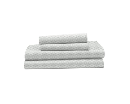 Ensemble de draps 100 % coton à contexture de 400 fils Hometrends, satin de coton (Daria Geo)