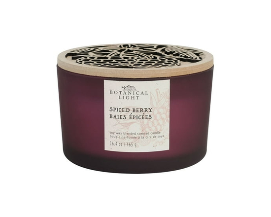 Botanical Light 16.4OZ Spiced Berry Soy Wax Blended Scented Candle,3 cotton wick - 5
