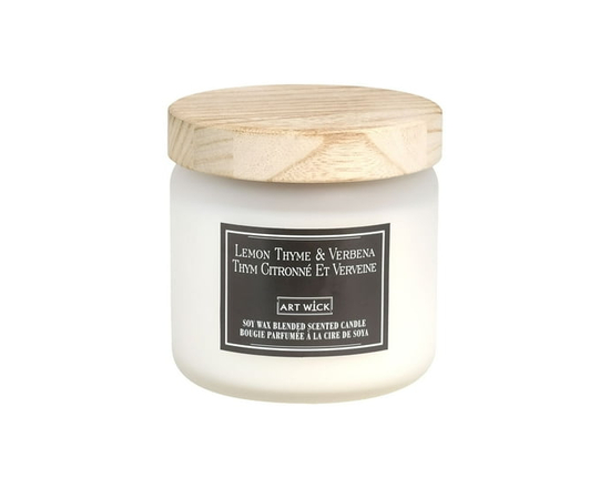 Art Wick 13.9OZ Thym au citron et cire de soja de verveine Bougie parfumée mélangée, 1 mèche de coton - 4