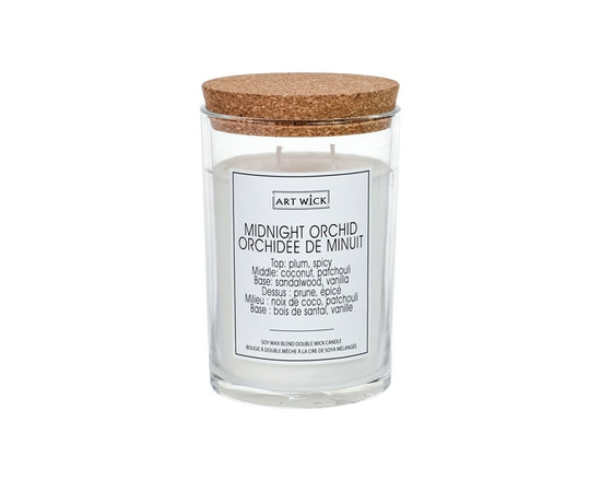 Art Wick 12OZ MIDNIGHT ORCHID Soy Wax Blended Scented Candle,3 cotton wick - 6