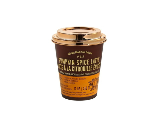 Aroma Light 12oz Pumpkin Spice Latte Soy Wax Blended Scented Candle, 1 mèche de coton - 3.25po