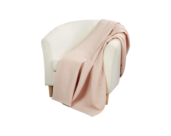 HOMETRENDS Waffle Blanket - Twin (Cameo Rose)