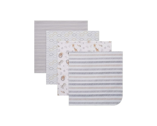 George Baby Flannel Receiving Blankets - Newborn (Safari)