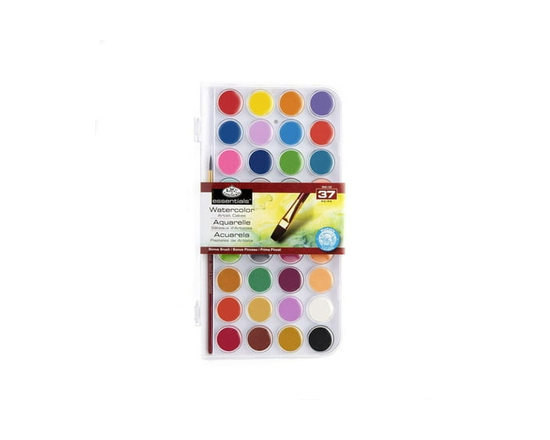 Royal & Langnickel - 36 Color Watercolor Artist Paint Cake Set with Brush