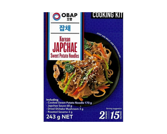 OBAP KOREAN JAPCHAE SWEET POTATO NOODLES COOKING KIT - 243g
