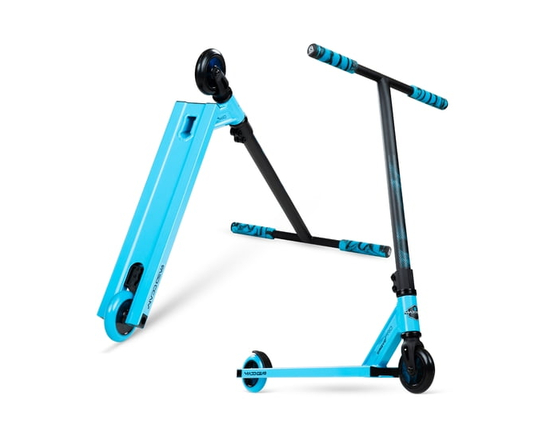 Kids Pro Stunt Scooter Ages 6–10 – Beginner Freestyle Trick Scooter for Skatepark, 30" Fixed Height, 100 mm Wheels, Blue – Madd Gear Carve Pro