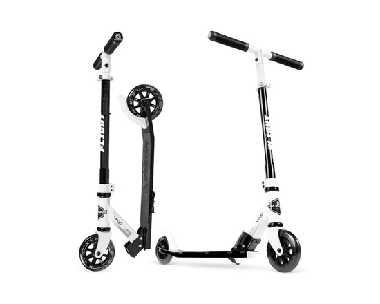 Light-Up Folding Kick Scooter for Kids Ages 5–12 – Carve Flight – Adjustable Handlebar, Lightweight Alloy, Rear Brake – Green – Madd Gear