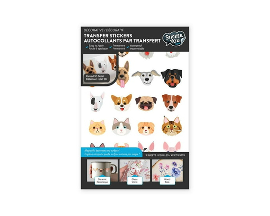StickerYou Autocollants par transfert châts chiens et animaux