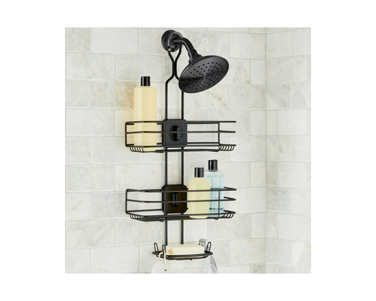Better Homes & Gardens Black 4-Way Adjustable Shower Caddy, Steel - 1 EA