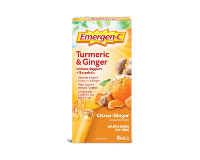 Emergen-C Drink Mix Packets - Turmeric & Ginger - 18's