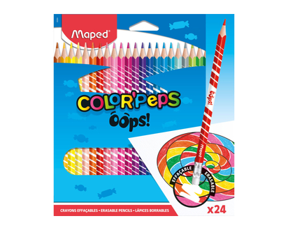 MAPED ERASABLE C/PENCILS